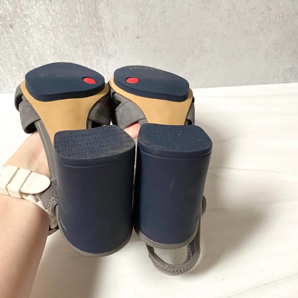 CAMPER Gray Suede Ankle Strap Myriam Sandal Size 10 - Picture 10 of 14